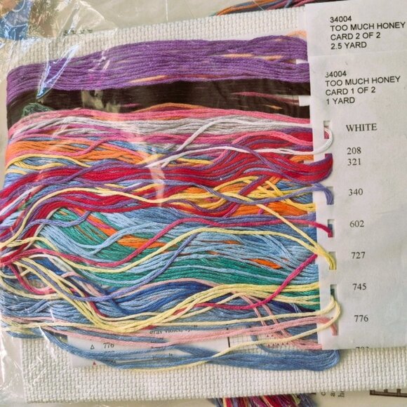 Winnie the Pooh--Too much Honey Sampler Counted Cross Stitch kit by Leisure Arts - Picture 3 of 5